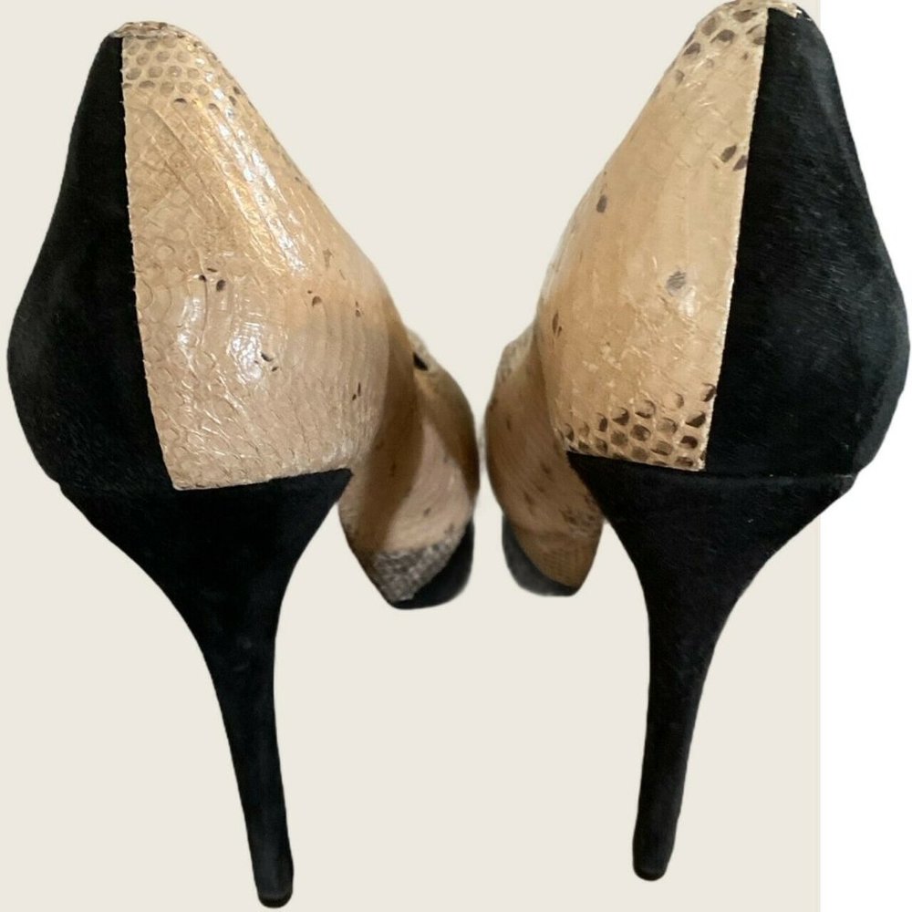 $795 Alexandre Birman Python Snakeskin Platforms … - image 3